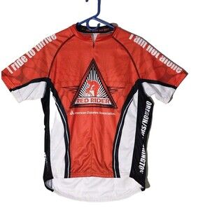 Primal Red Cycling Jersey 'I RIDE WITH DIABETES' Activist Diabetes Awareness Lrg